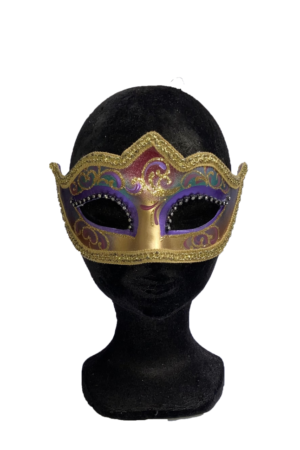 Colombine violet et or brillantini punta