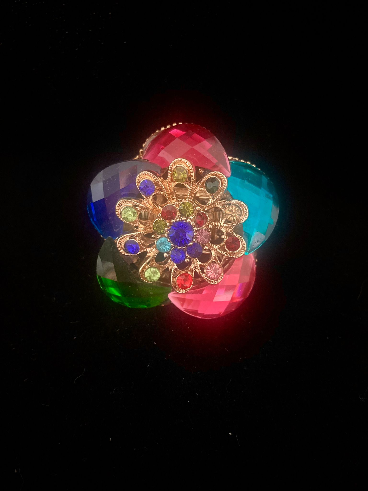 bague-strass-multicolore-doré