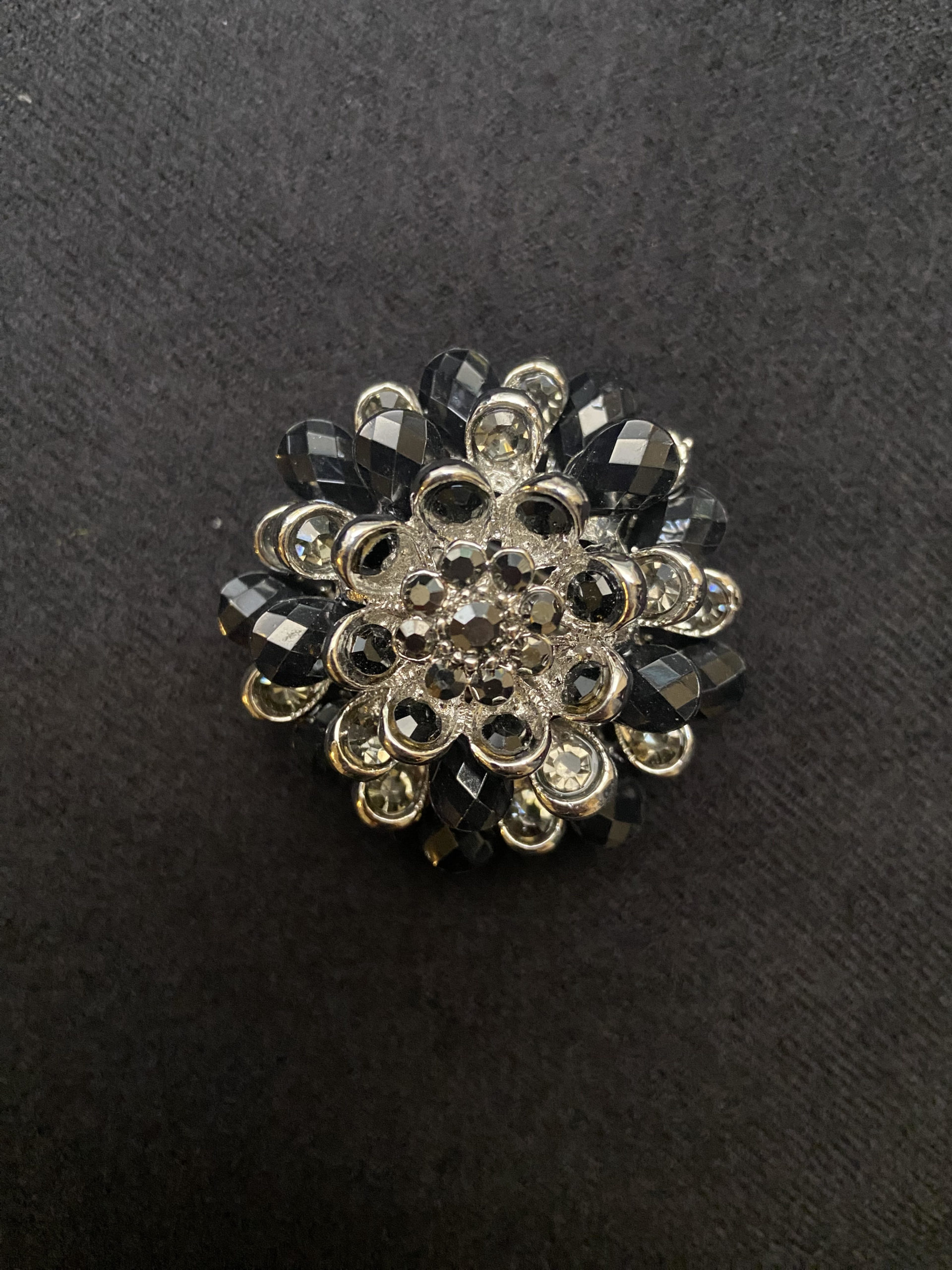 bague noir et argent