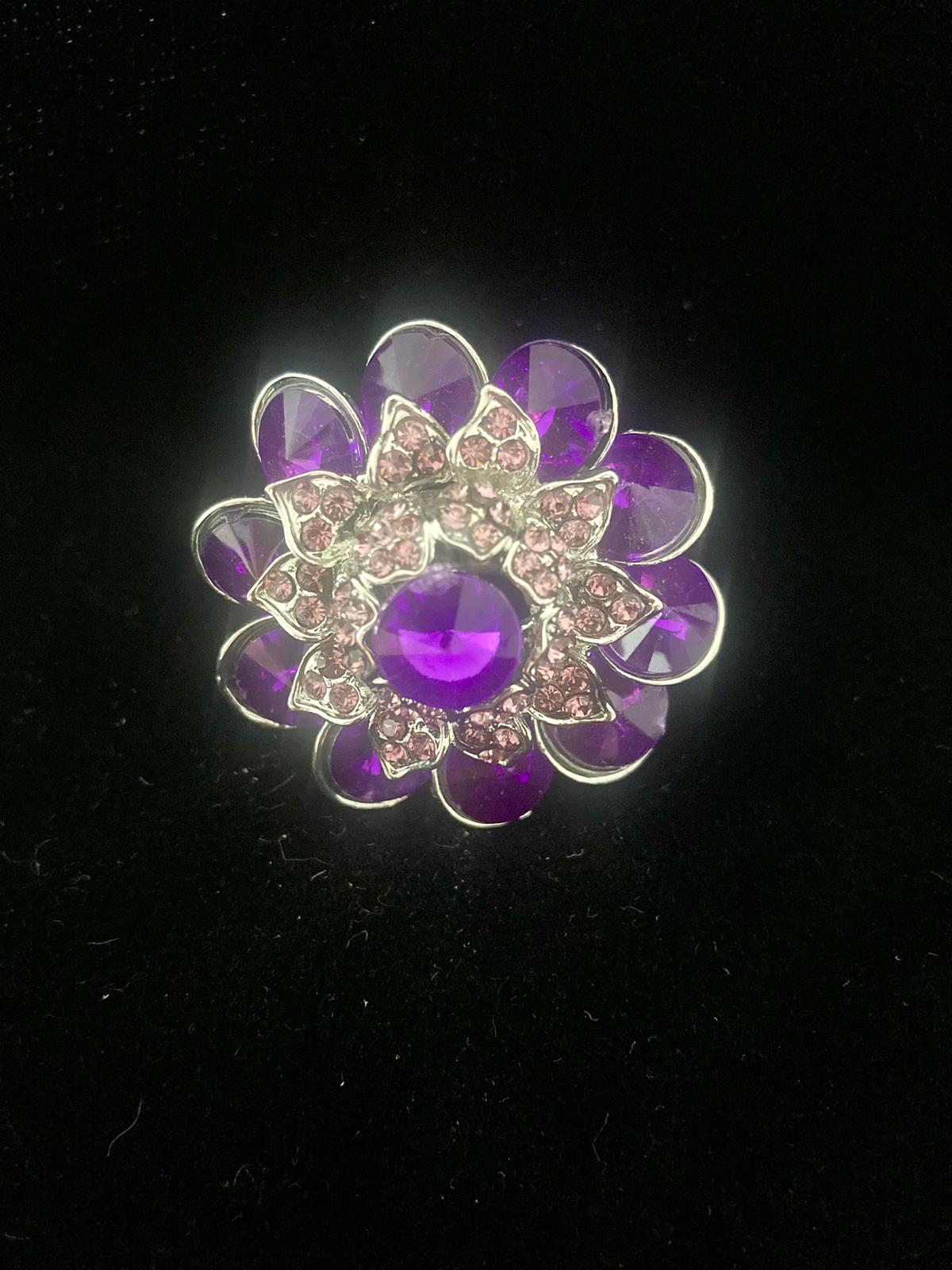 bague-strass-violet-argent