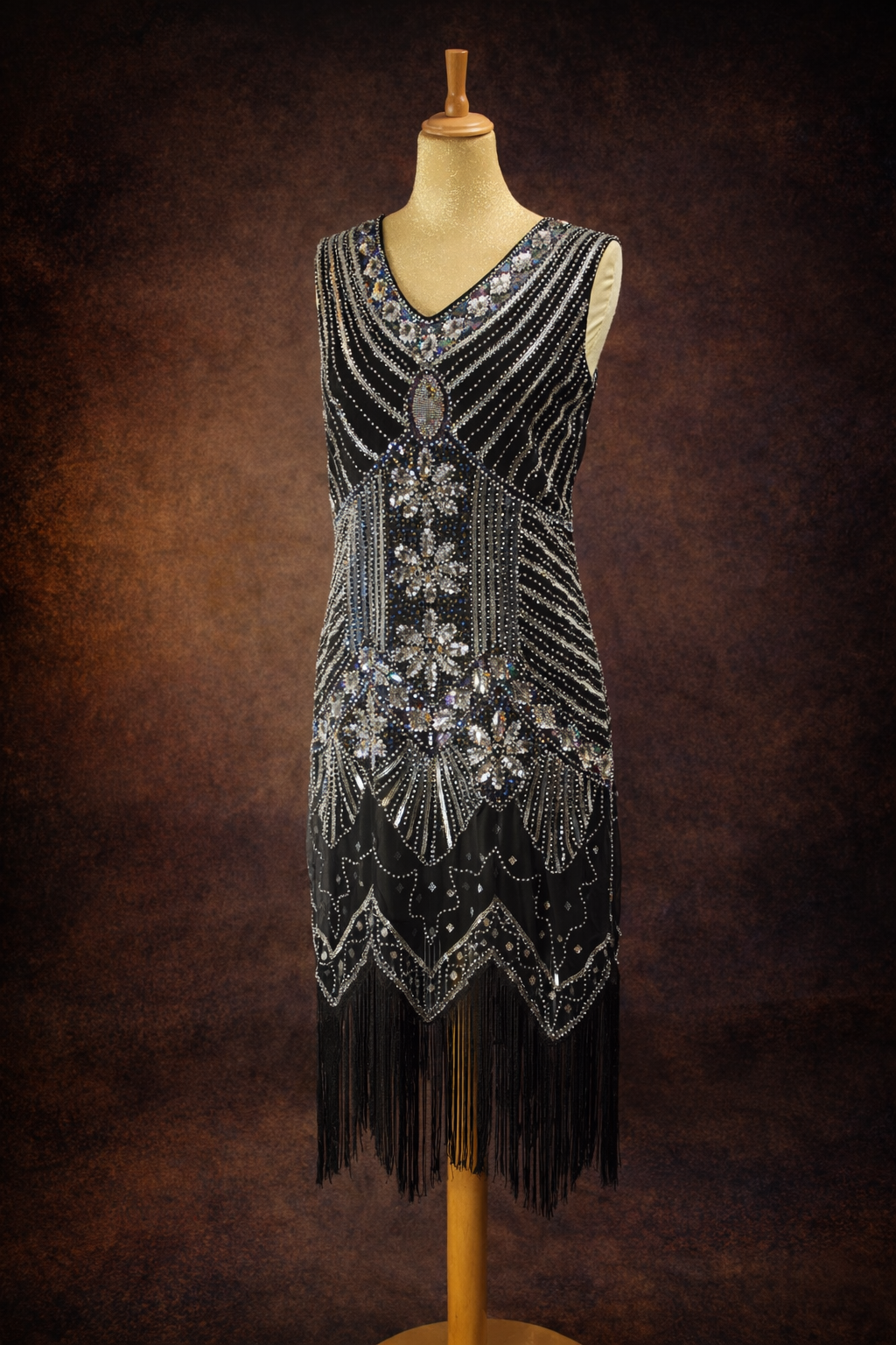 charleston argentée à sequins