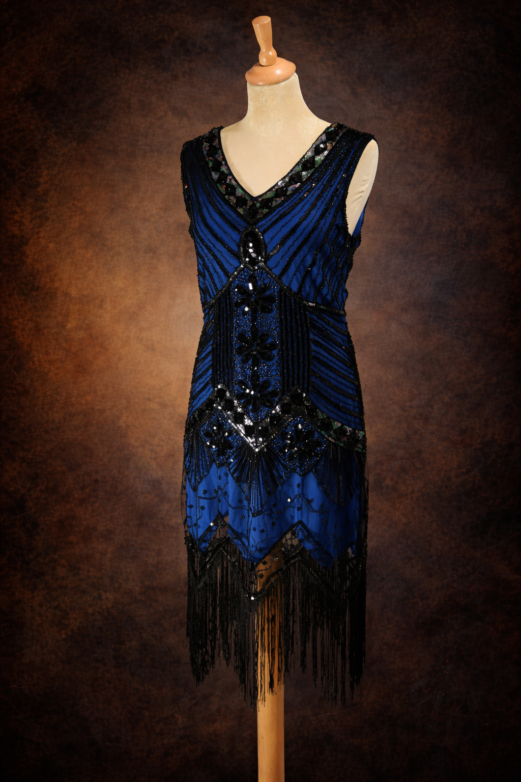 charleston bleue à sequins