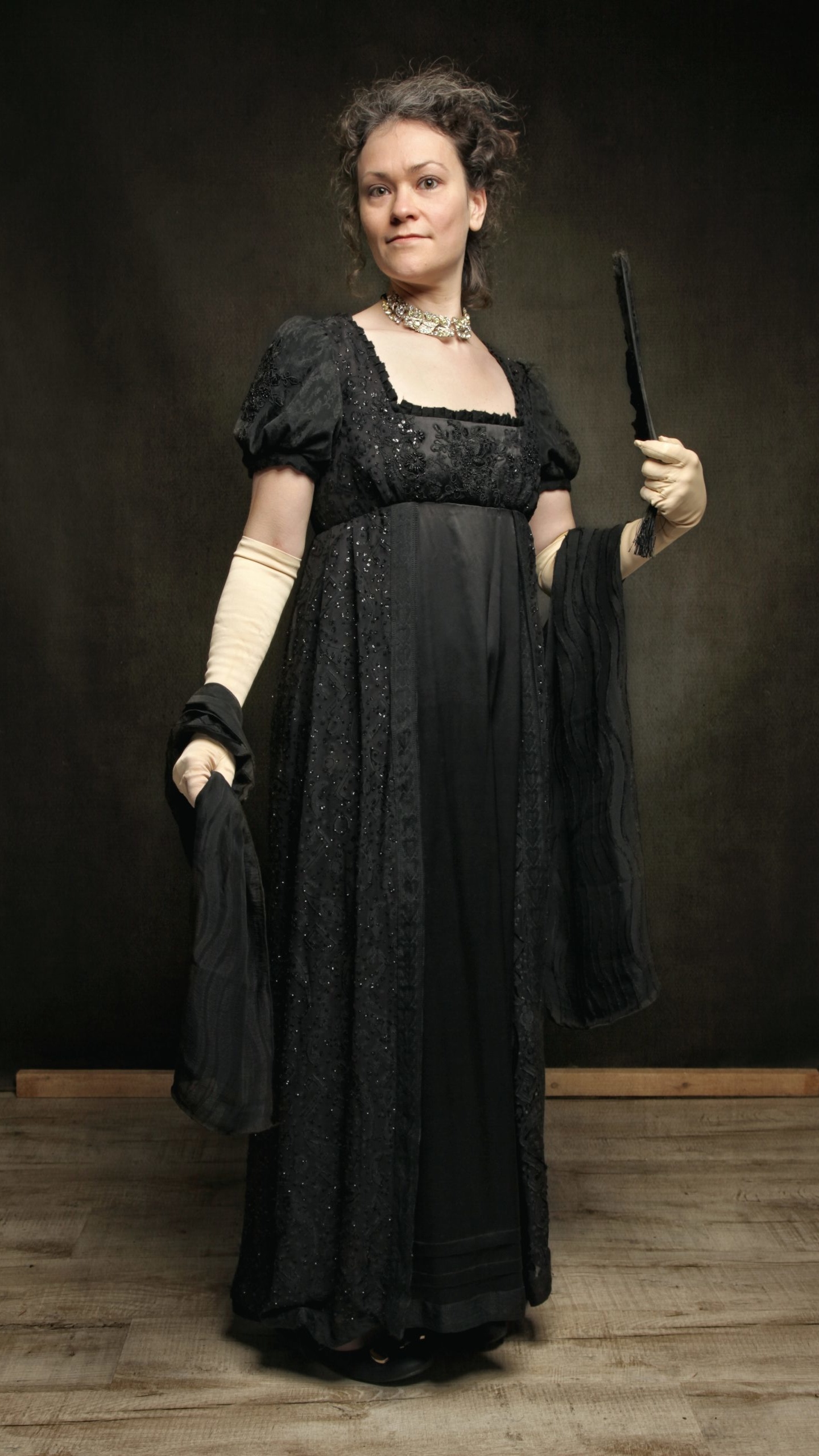 robe-premier-empire-noire-Atelier la Colombe strasbourg