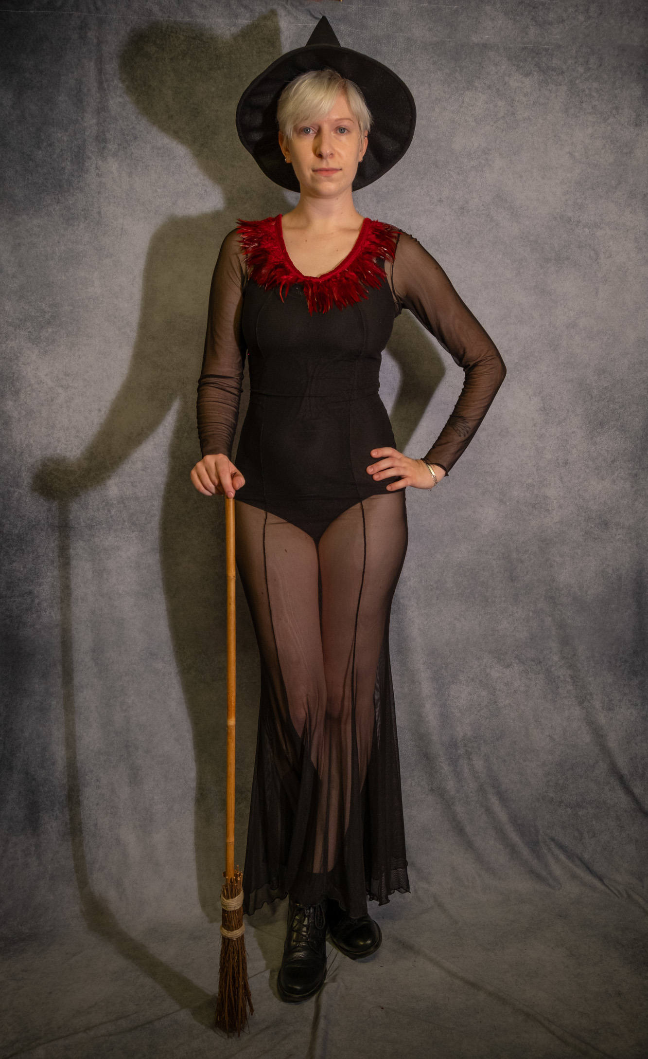 robe sorcière transparente noire