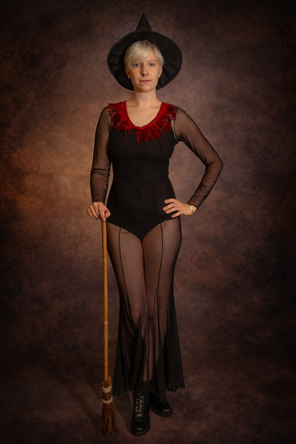 robe sorcière transparente noire