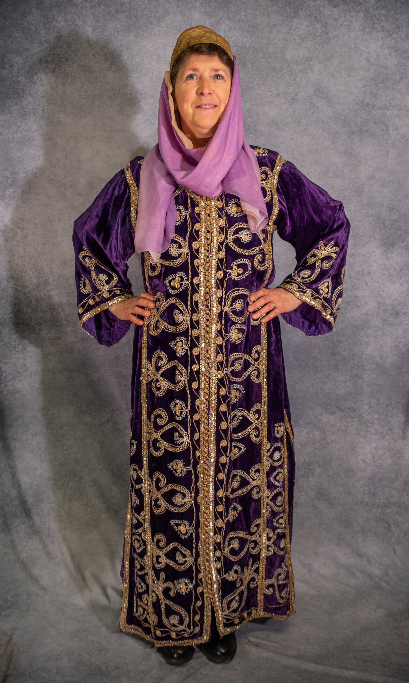 costume orientale violette voile mauve