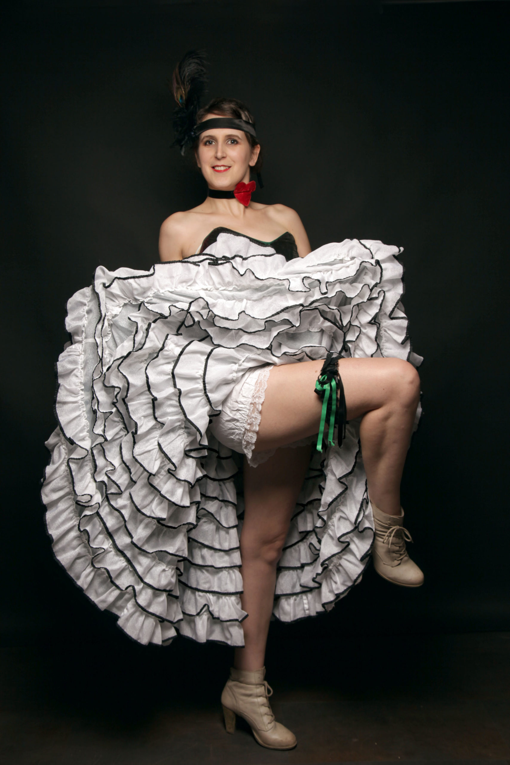 French-cancan-verte à corset-Atelier-la-Colombe-strasbourg